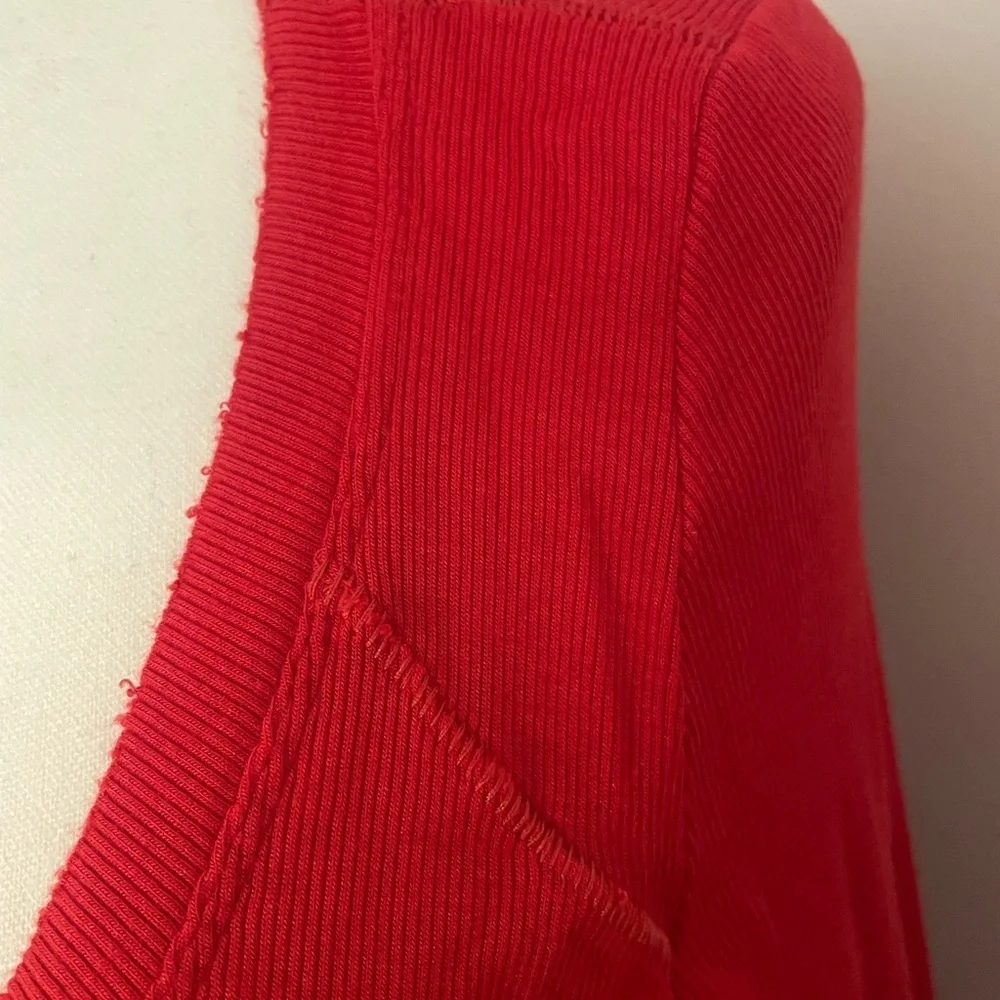 FREE PEOPLE January Tunic Tee Top RED S /Small